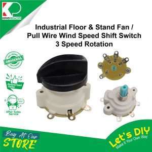 Industrial floor and stand fan/pull ware wind speed shift switch 3 speed rotation