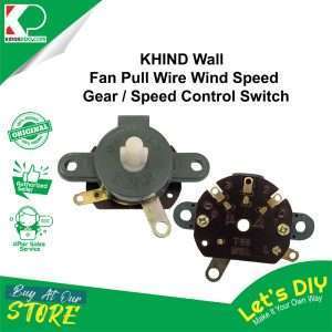 KHIND Wall fan full wire wand speed gear/speed control switch