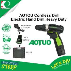 AOTOU cordless drill electric hand drill heavy duty